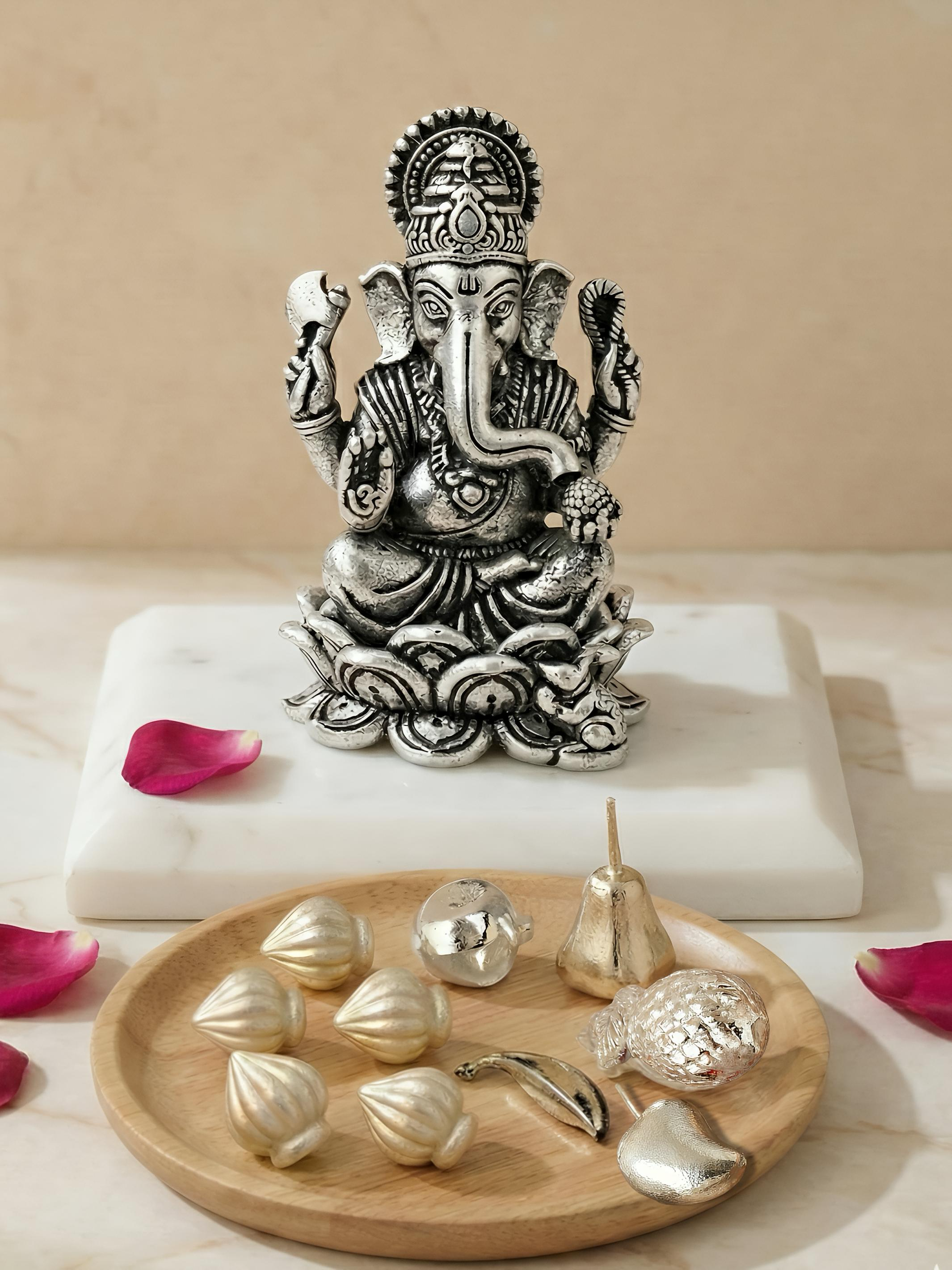 Ganesh's Abundance Pure Silver Hamper/ Gift Box