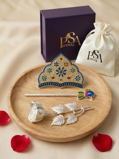 Ladoo Gopal Mini Pure Silver Hamper