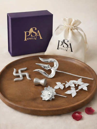Shivji Pujan Special Mini Pure Silver Hamper / Gift Box