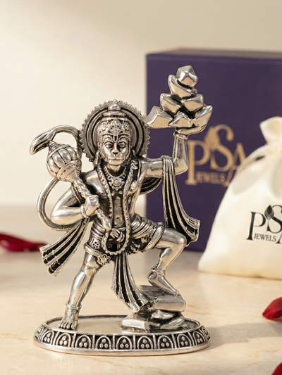 Pure Silver Antique Bajrang Bali Idol