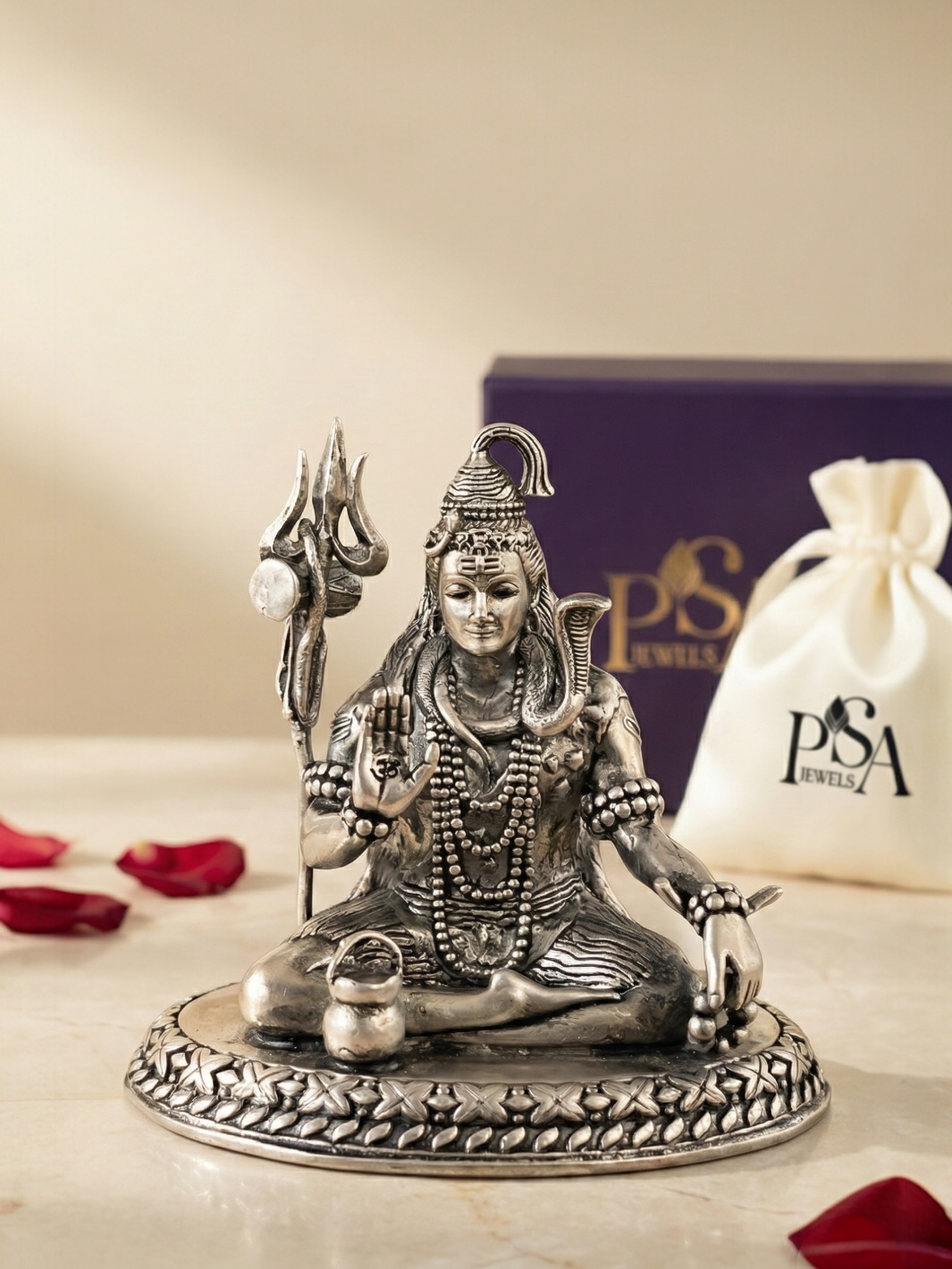 Pure Silver Antique Shivji Idol