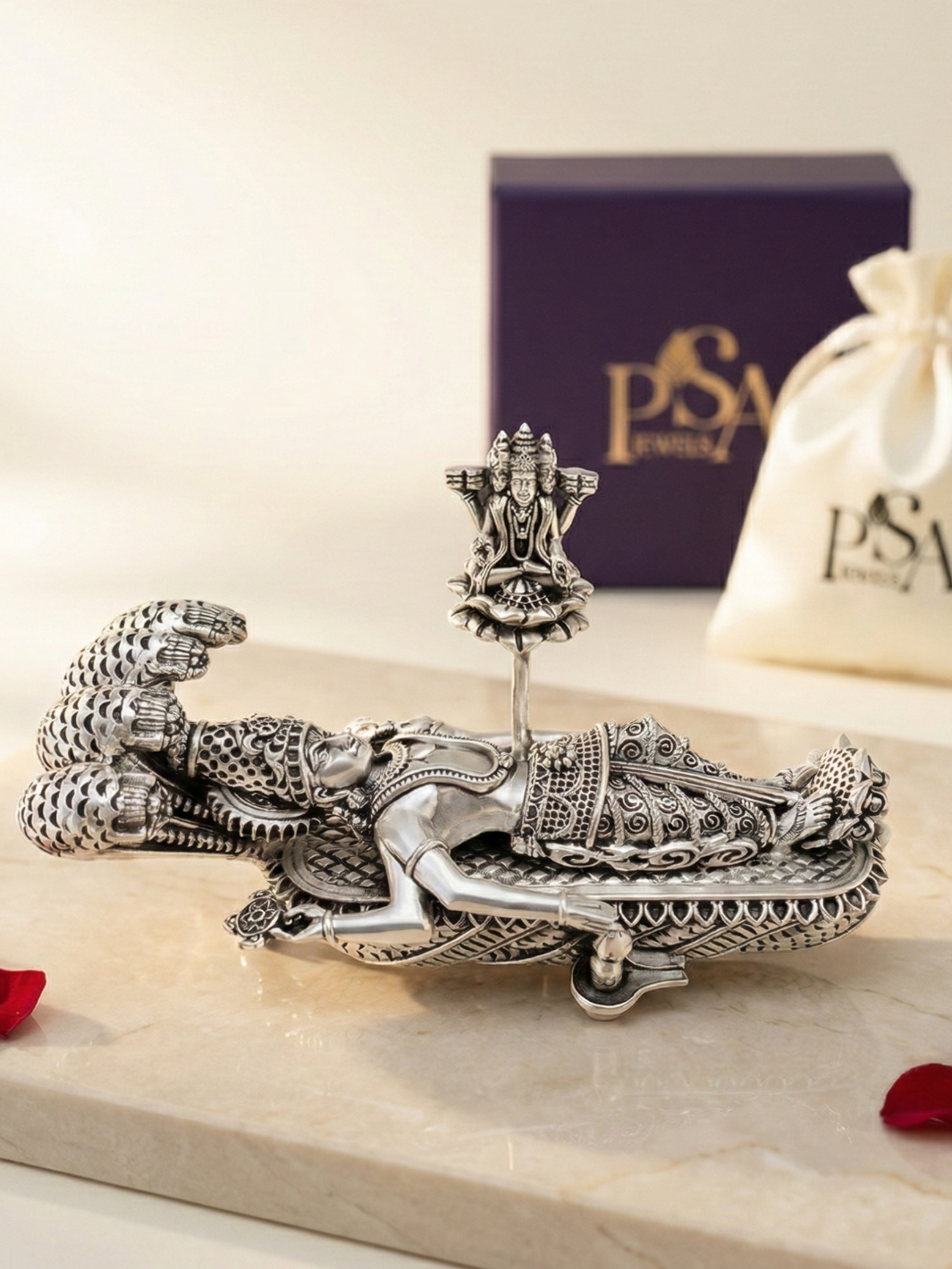 Pure Silver Padmanabhaswamy Idol