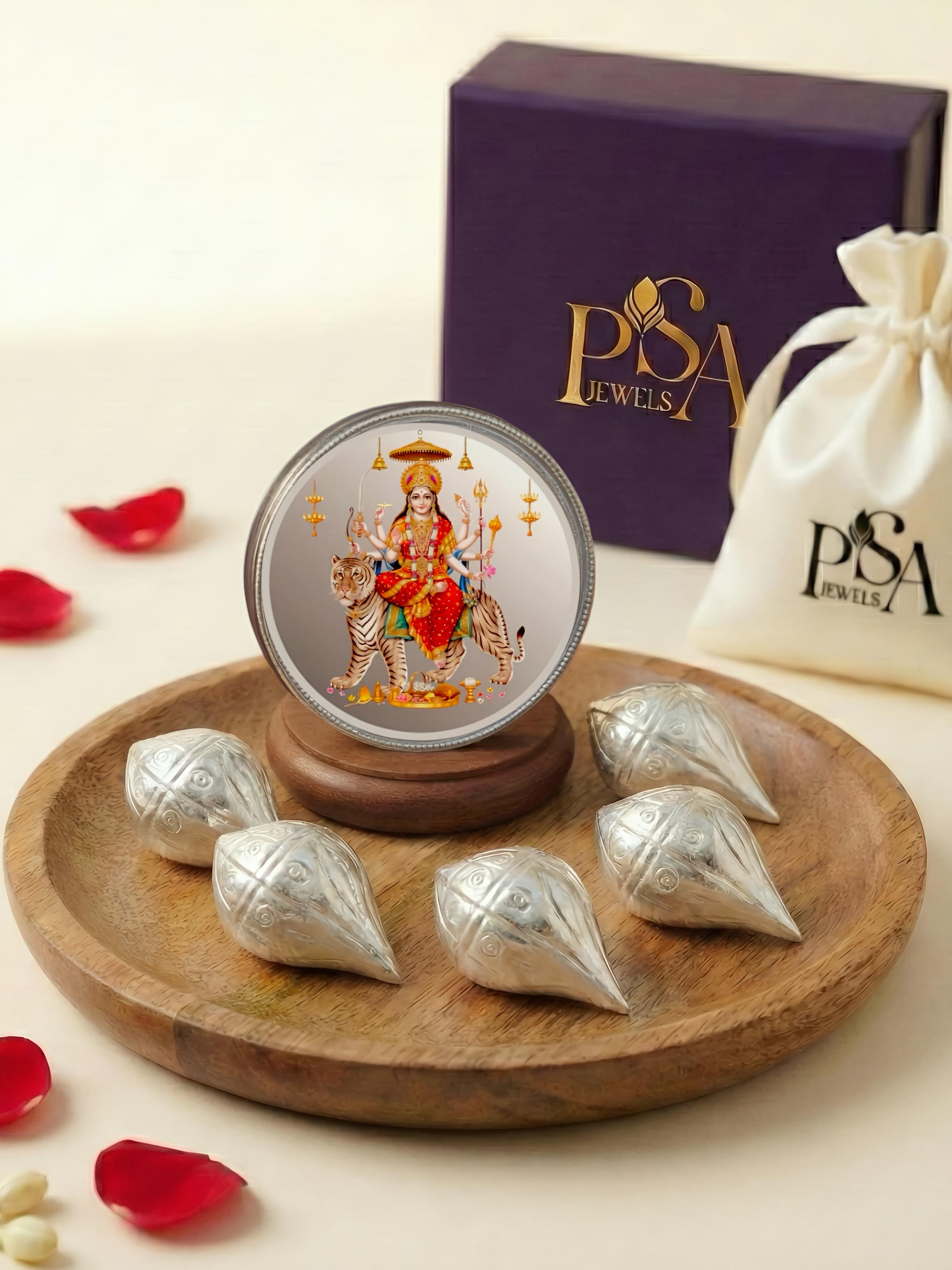 Durga Maa Special Pure Silver Hamper / Gift Box