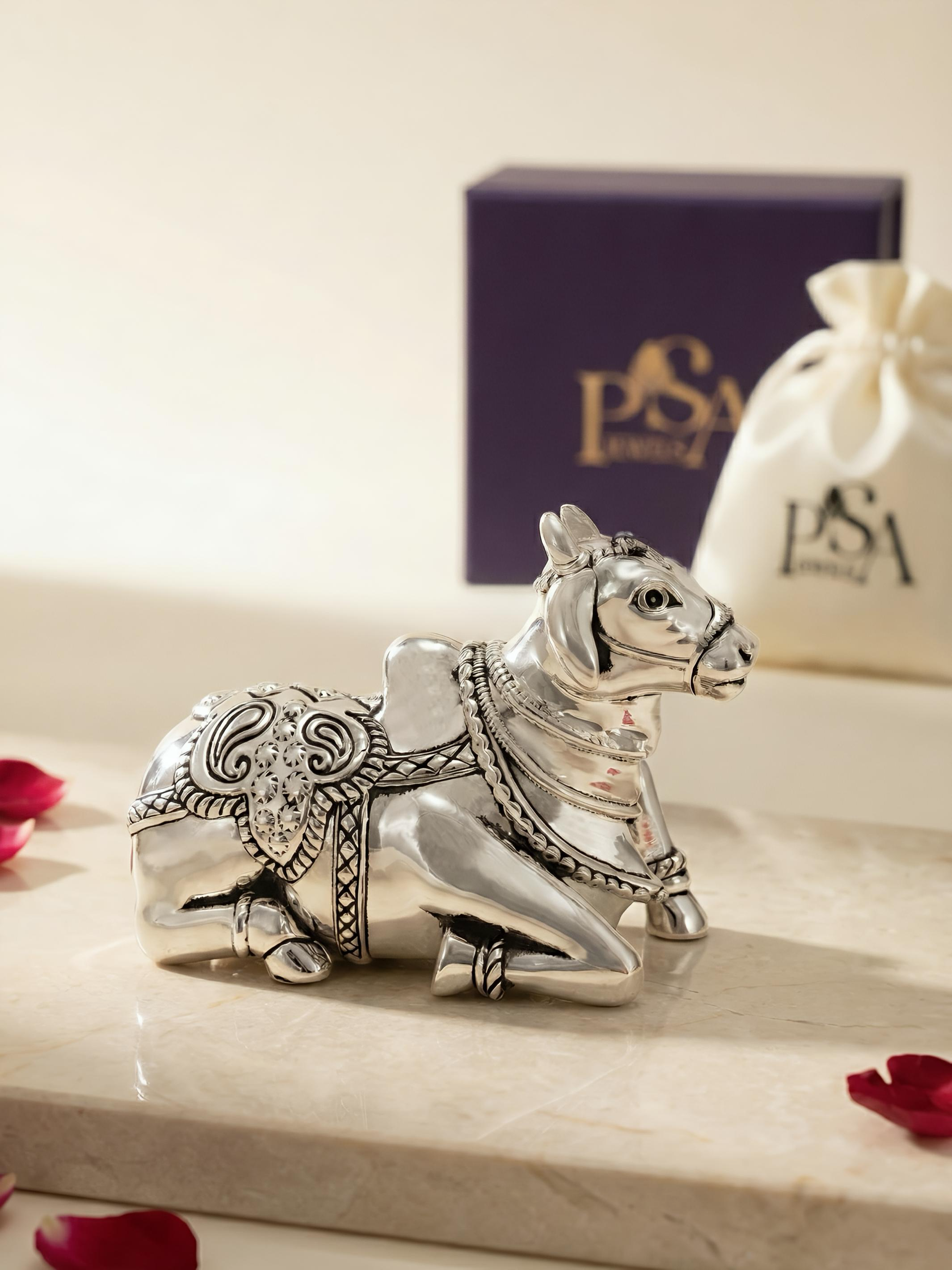 Pure Silver Nandi Idol