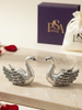 Pure Silver Pair Of Swan Idol