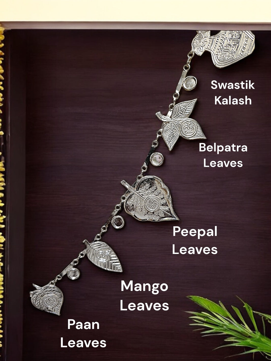 Pure Silver Wall Door Hanging Bandhanwar Toran - PSA Jewels