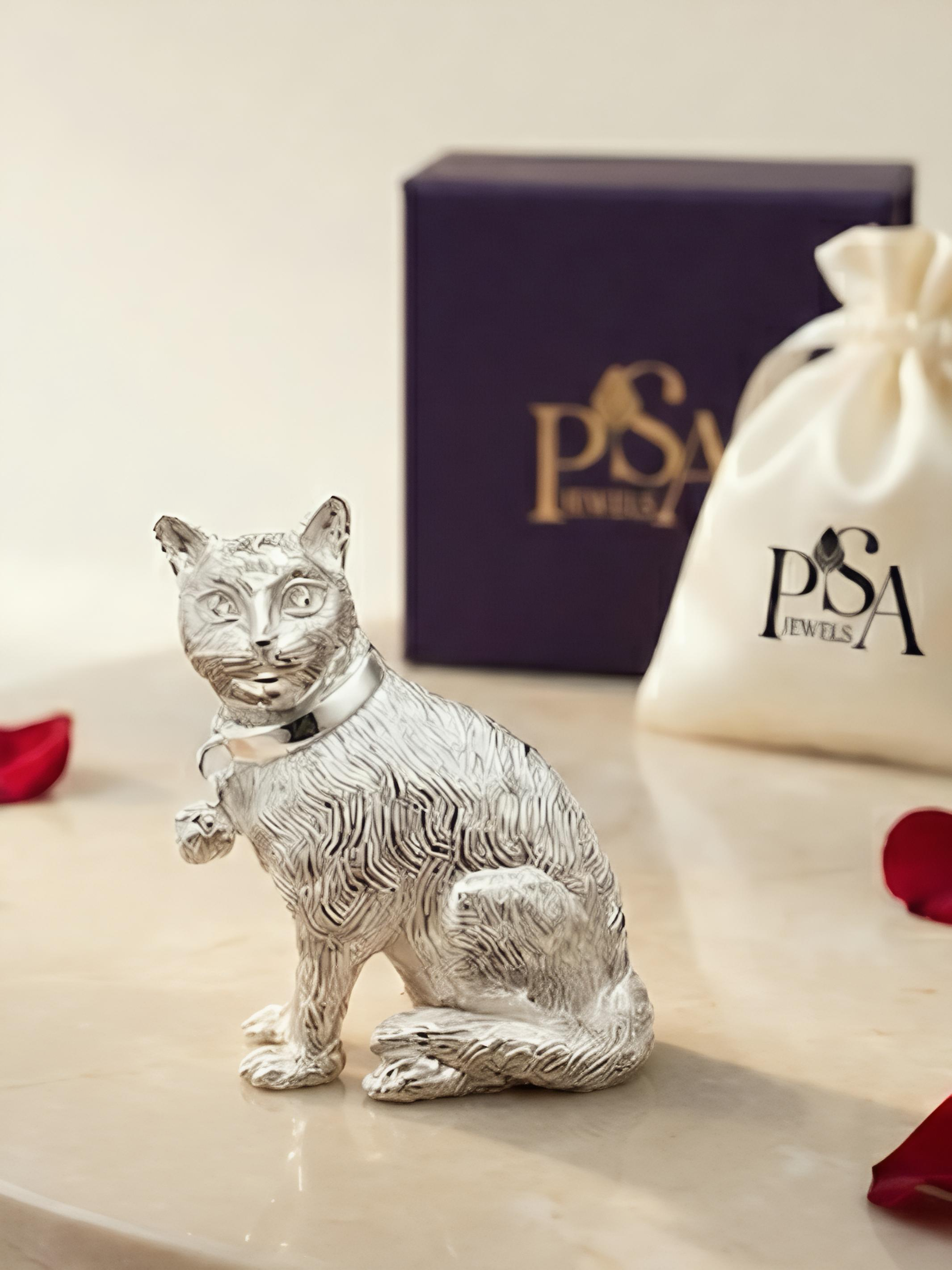 Pure Silver Cat Idol