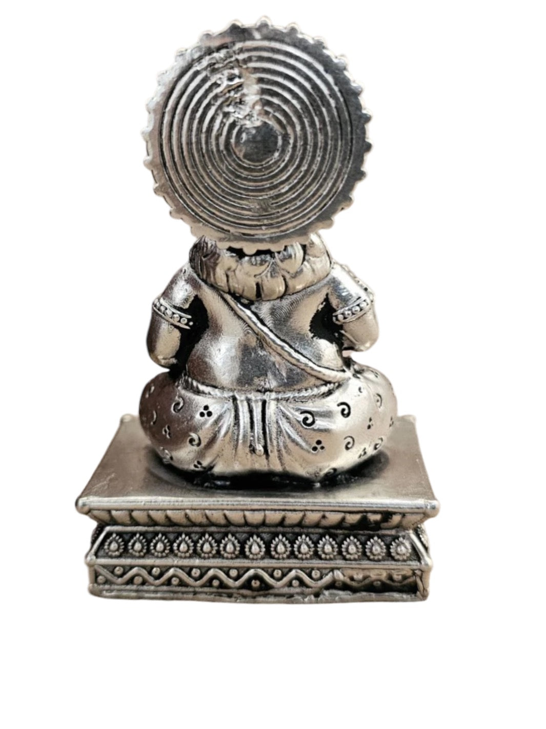 Pure Silver Kuber Bhandari Idol with coin pot - PSA Jewels