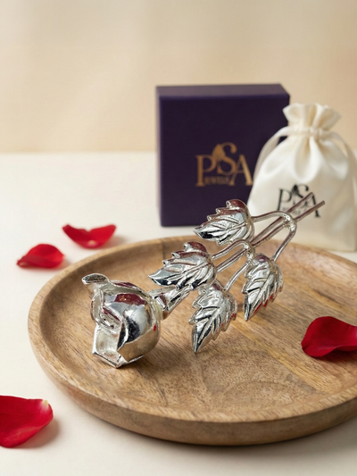 Pure Silver Rose Flower