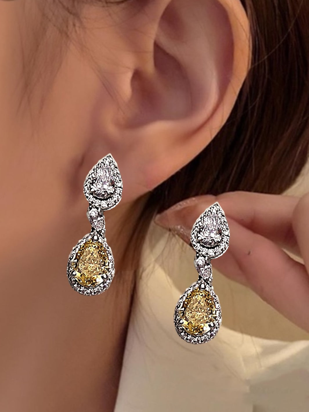 Yellow Dangle Earring - PSA Jewels