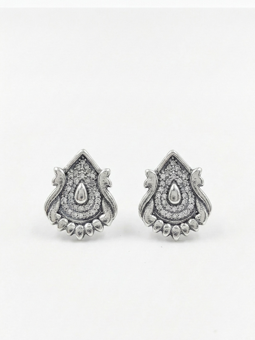 Mystic Paisley Pure Silver Studs
