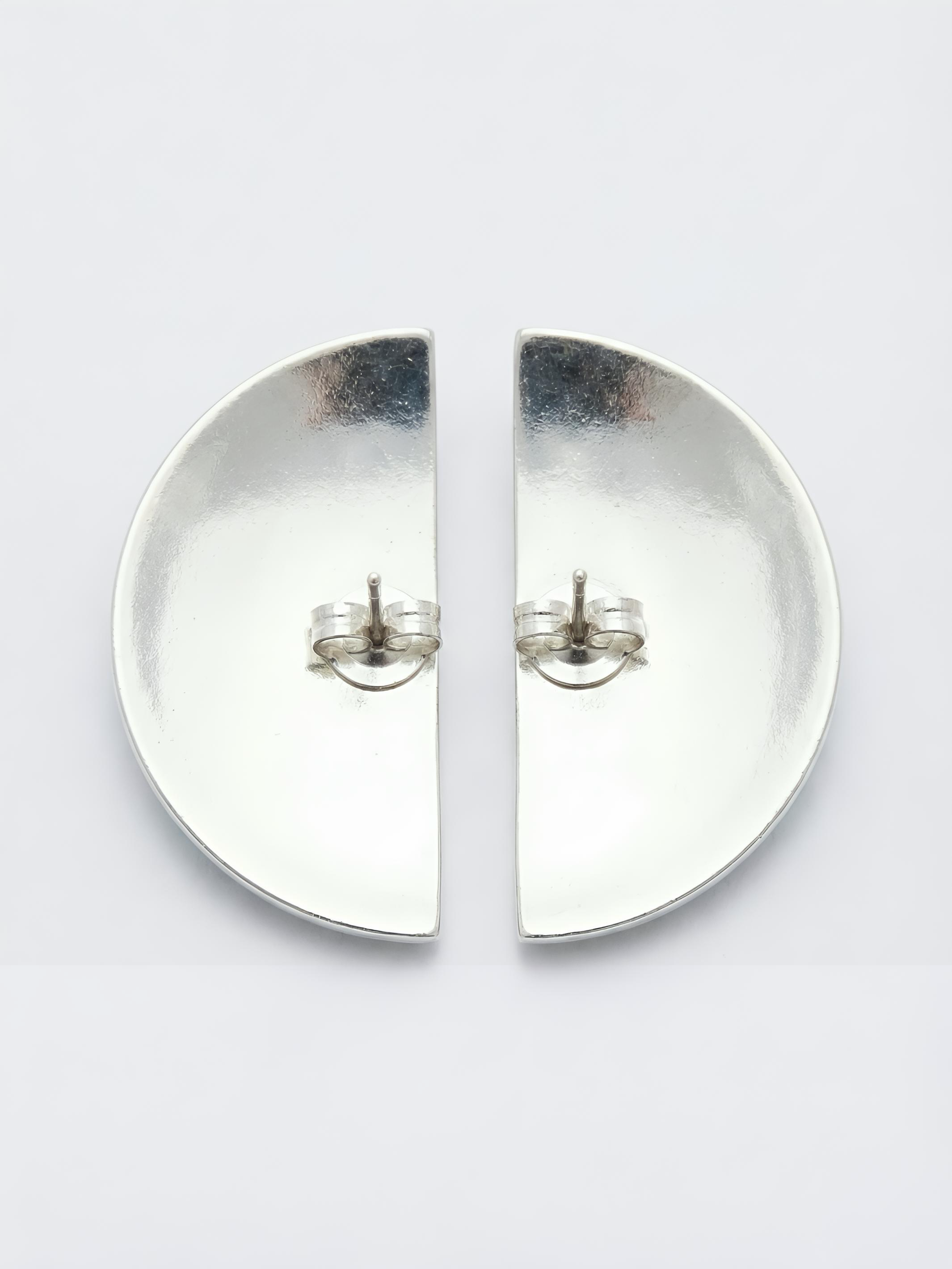 The Azure Mandala Enamel Pure Silver Studs