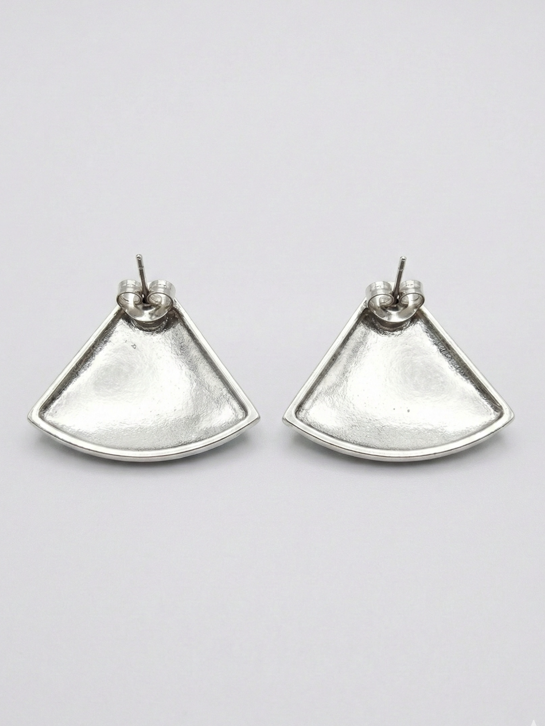 Midnight Azure Tribal Fan Pure Silver Studs