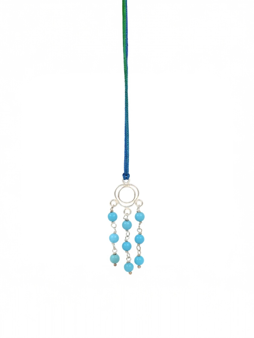 Auspicious Silver Turquoise Lumba Rakhi