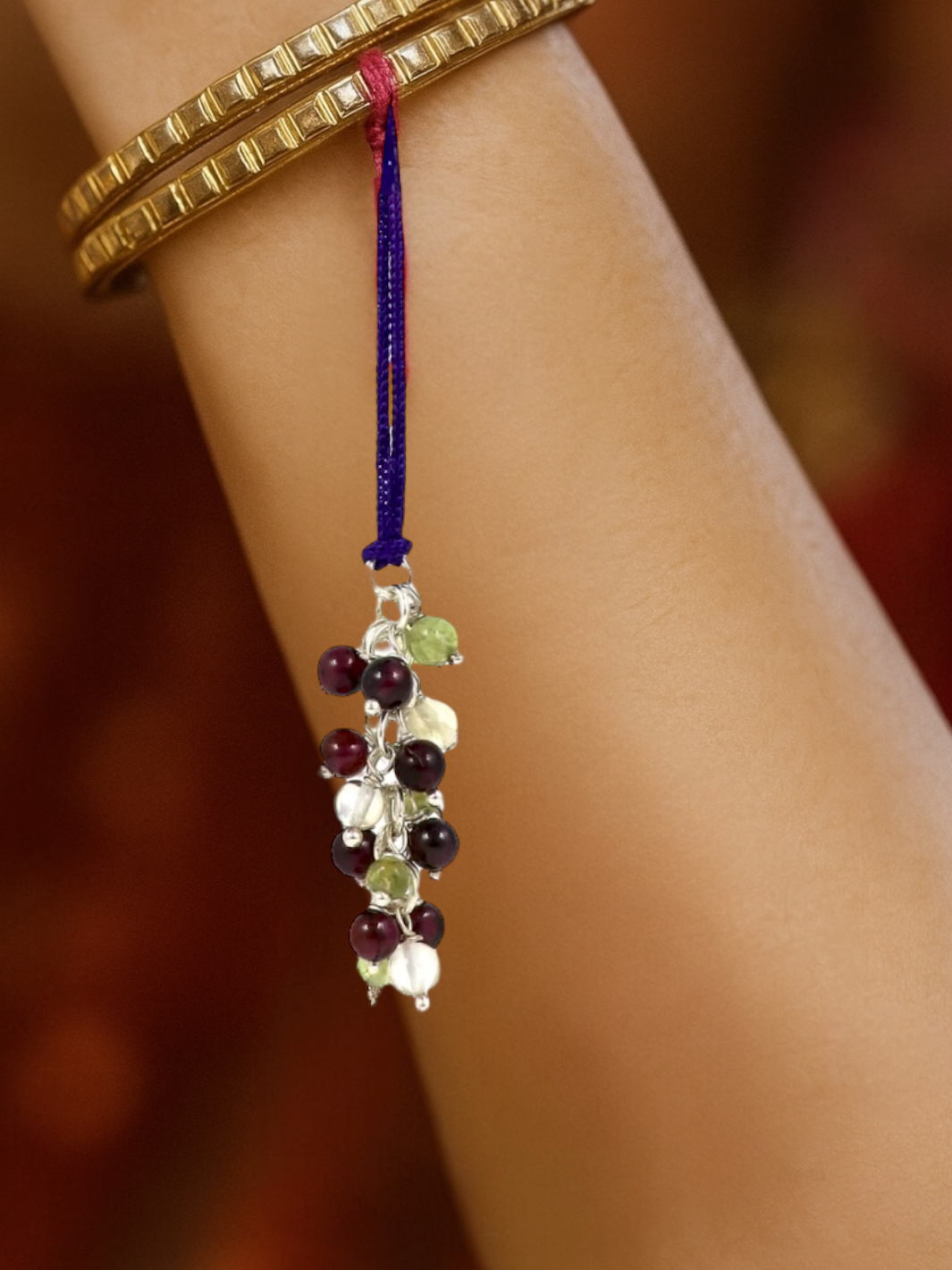 Auspicious Silver Thread Lumba Rakhi Females