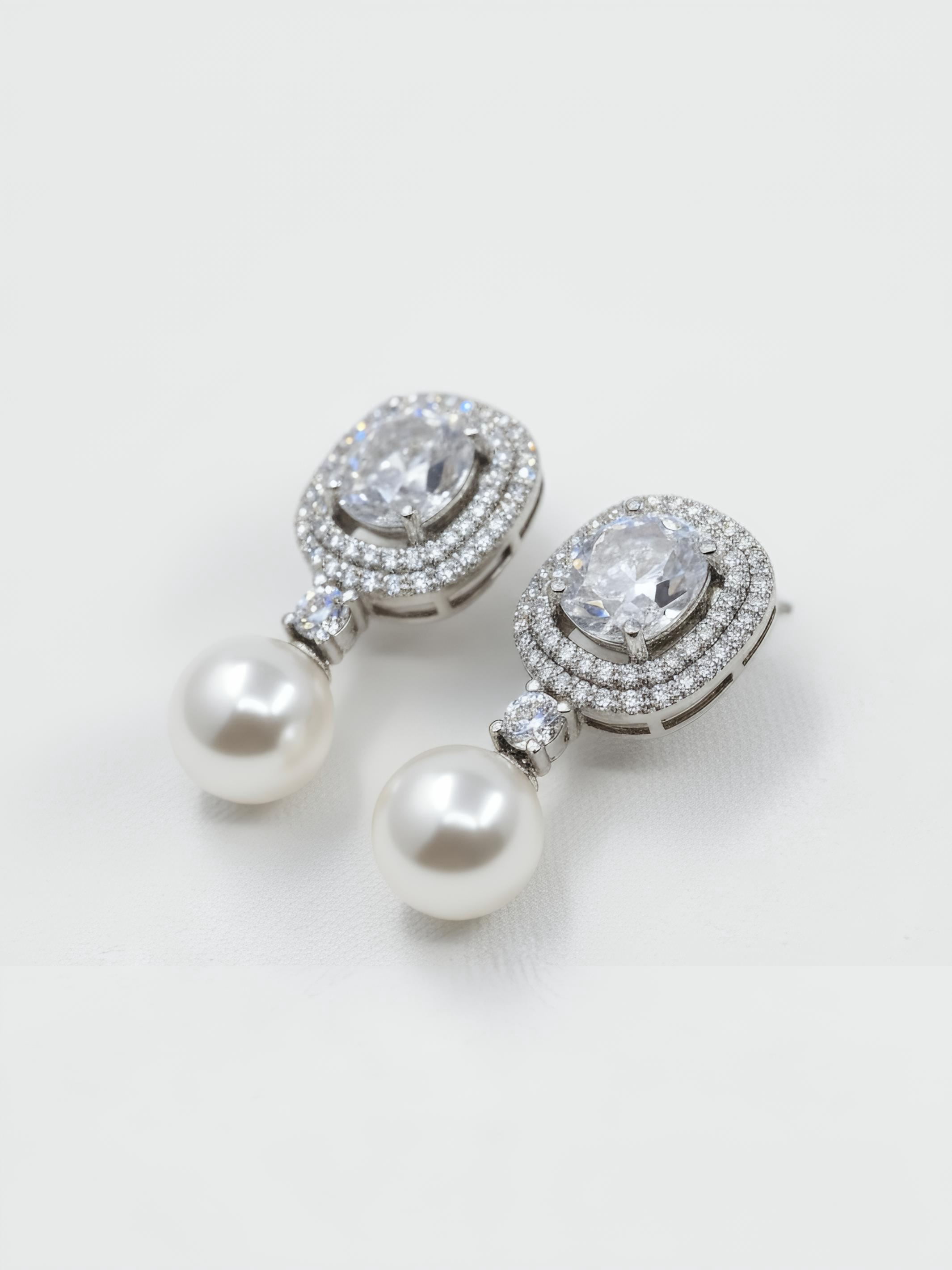 Pearl  Pure Silver Earring