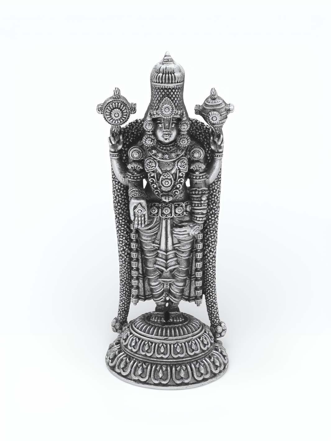 Pure Silver Antique Small Danda Balaji Idol