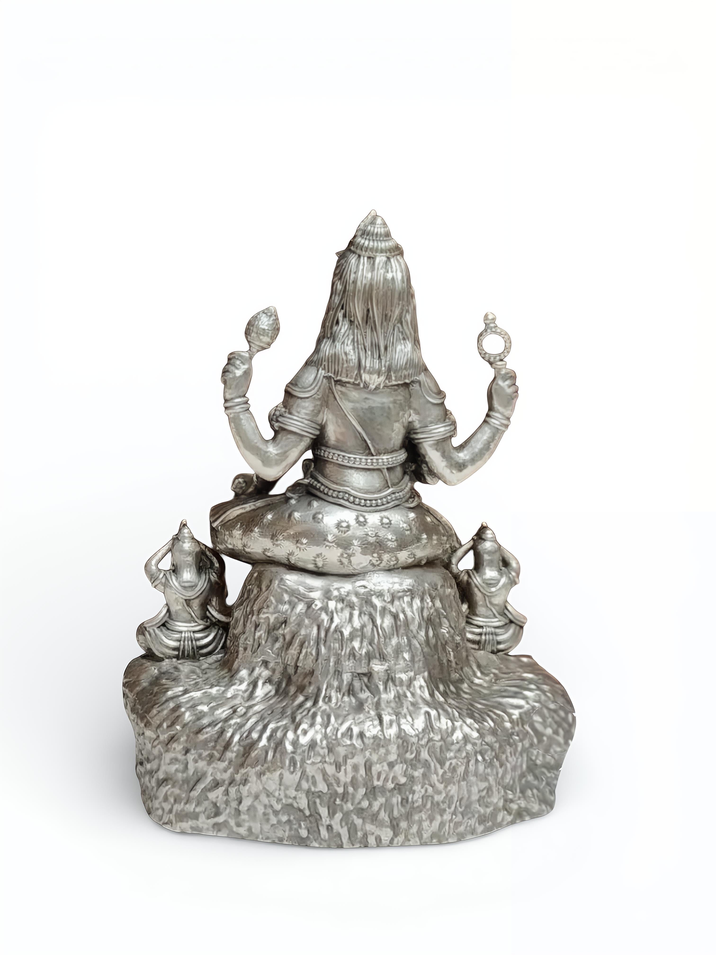 Dakshinamurthy Pure Antique Silver Idol