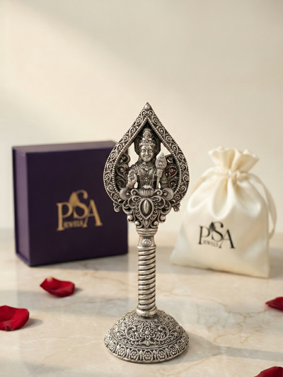 Pure Silver Antique Vel With God Murugan Face