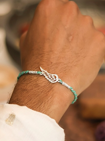Guardian Wings Pure 92.5 Silver Moli Rakhi