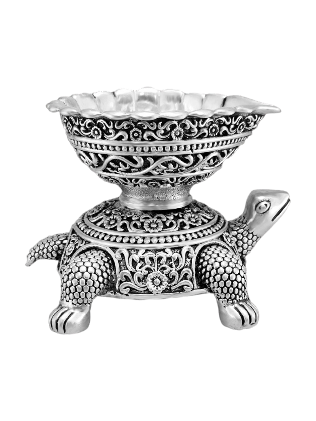 Silver Turtle Deepam - PSA Jewels