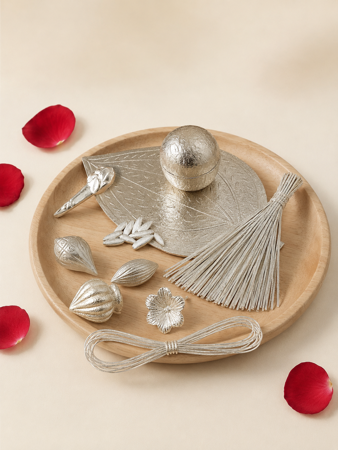 Ganesha Pooja Essentials – Mega Pure Silver Hamper