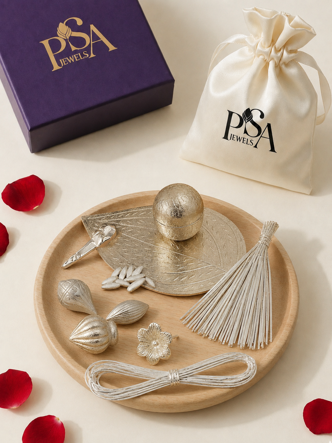 Ganesha Pooja Essentials – Mega Pure Silver Hamper